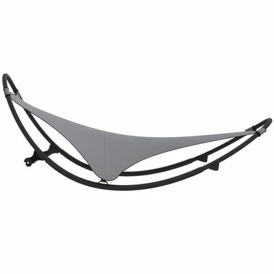 VidaXL Chaise longue à bascule avec roues Acier et textilène Gris 6 VidaXL Chaise longue à bascule avec roues Acier et textilène Gris – Image 4