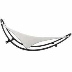 VidaXL Chaise longue à bascule avec roues Acier et textilène Crème 11 VidaXL Chaise longue à bascule avec roues Acier et textilène Crème -Bains de soleil Soldes image 4 317605