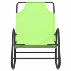 VidaXL Chaises longues à bascule 2 pcs Vert Acier et textilène 11 VidaXL Chaises longues à bascule 2 pcs Vert Acier et textilène -Bains de soleil Soldes image 4 318143