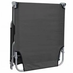 VidaXL Chaise longue pliable avec dossier réglable Gris -Bains de soleil Soldes image 4 44293