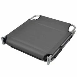 VidaXL Chaise longue pliable et coussin de tête Dossier réglable Gris 11 VidaXL Chaise longue pliable et coussin de tête Dossier réglable Gris -Bains de soleil Soldes image 4 44295