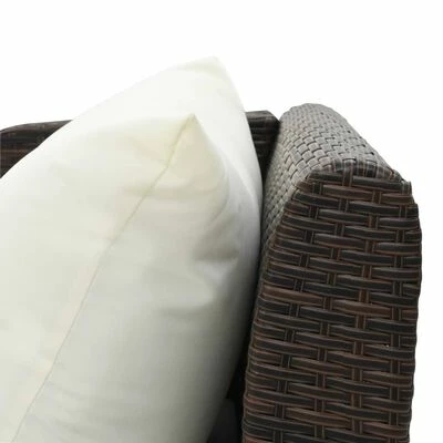 VidaXL Chaise longue avec coussin Résine tressée Marron 6 VidaXL Chaise longue avec coussin Résine tressée Marron – Image 4