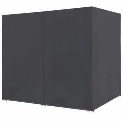 VidaXL Chaise longue d'extérieur avec rideaux Résine tressée Gris 11 VidaXL Chaise longue d'extérieur avec rideaux Résine tressée Gris -Bains de soleil Soldes image 4 45647