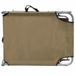 VidaXL Chaise longue pliable avec auvent Taupe Aluminium -Bains de soleil Soldes image 4 47773