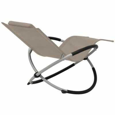 VidaXL Chaise longue géométrique d'extérieur Acier Taupe 6 VidaXL Chaise longue géométrique d'extérieur Acier Taupe – Image 4
