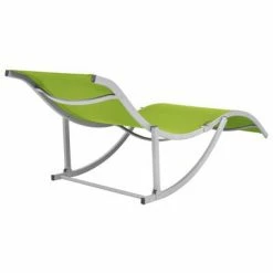 VidaXL Chaises longues pliables 2 pcs Vert Textilène -Bains de soleil Soldes image 4 47787