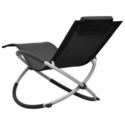 VidaXL Chaise longue pour enfants Acier Noir 6 VidaXL Chaise longue pour enfants Acier Noir – Image 4