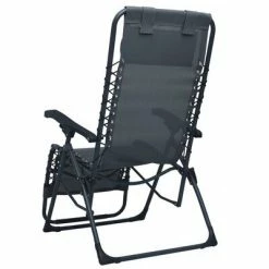 VidaXL Chaise pliable de terrasse Gris Textilène 11 VidaXL Chaise pliable de terrasse Gris Textilène -Bains de soleil Soldes image 4 47898
