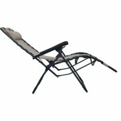 VidaXL Chaise pliable de terrasse Taupe Textilène 11 VidaXL Chaise pliable de terrasse Taupe Textilène -Bains de soleil Soldes image 4 47901