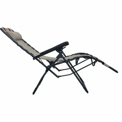 VidaXL Chaise pliable de terrasse Taupe Textilène 6 VidaXL Chaise pliable de terrasse Taupe Textilène – Image 4