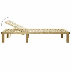 VidaXL Chaise longue Bois de pin imprégné 11 VidaXL Chaise longue Bois de pin imprégné -Bains de soleil Soldes image 4 49087