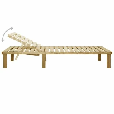 VidaXL Chaise longue Bois de pin imprégné 6 VidaXL Chaise longue Bois de pin imprégné – Image 4