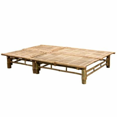 VidaXL Chaise longue pour 2 personnes avec coussins Bambou 7 VidaXL Chaise longue pour 2 personnes avec coussins Bambou – Image 5