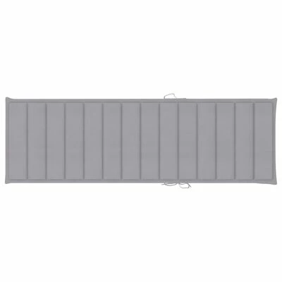 VidaXL Chaise longue avec coussin gris Bois de pin imprégné 7 VidaXL Chaise longue avec coussin gris Bois de pin imprégné – Image 5