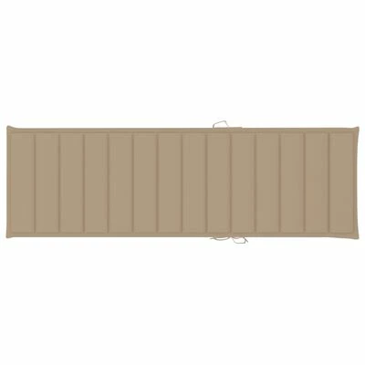 VidaXL Chaise longue avec coussin beige Bois de pin imprégné 7 VidaXL Chaise longue avec coussin beige Bois de pin imprégné – Image 5