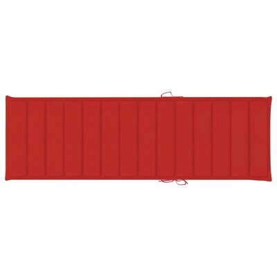 VidaXL Chaise longue avec coussin rouge Bois de pin imprégné 7 VidaXL Chaise longue avec coussin rouge Bois de pin imprégné – Image 5