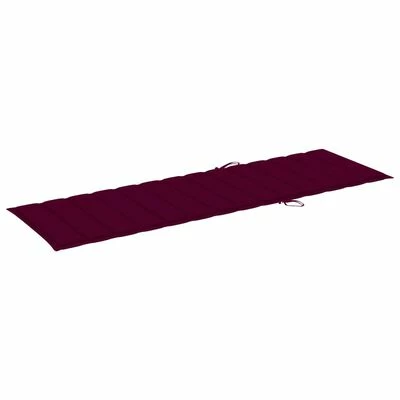 VidaXL Chaise longue avec coussin bordeaux Bois de pin imprégné 7 VidaXL Chaise longue avec coussin bordeaux Bois de pin imprégné – Image 5