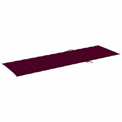 VidaXL Chaise longue avec coussin bordeaux Bois de pin imprégné 7 VidaXL Chaise longue avec coussin bordeaux Bois de pin imprégné – Image 5