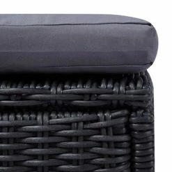 VidaXL Chaise longue Résine tressée Noir et gris foncé 12 VidaXL Chaise longue Résine tressée Noir et gris foncé -Bains de soleil Soldes image 5 310148