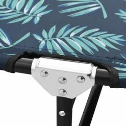 VidaXL Chaise longue pliable Acier Motif de feuilles 12 VidaXL Chaise longue pliable Acier Motif de feuilles -Bains de soleil Soldes image 5 310350