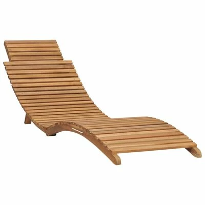 VidaXL Chaise longue pliable avec table Bois de teck solide 7 VidaXL Chaise longue pliable avec table Bois de teck solide – Image 5