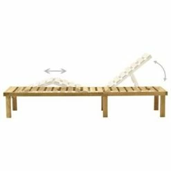 VidaXL Chaise longue de jardin avec table Bois de pin imprégné 12 VidaXL Chaise longue de jardin avec table Bois de pin imprégné -Bains de soleil Soldes image 5 315397