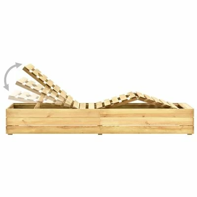 VidaXL Chaise longue avec table Bois de pin imprégné de vert 6 VidaXL Chaise longue avec table Bois de pin imprégné de vert – Image 5