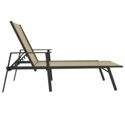 VidaXL Chaise longue Acier et tissu textilène crème 12 VidaXL Chaise longue Acier et tissu textilène crème -Bains de soleil Soldes image 5 317597