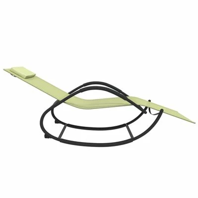 VidaXL Chaises longues à bascule 2 pcs Crème Acier et textilène 7 VidaXL Chaises longues à bascule 2 pcs Crème Acier et textilène – Image 5