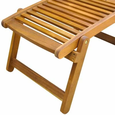VidaXL Chaise de terrasse avec repose-pied Bois d'acacia solide 7 VidaXL Chaise de terrasse avec repose-pied Bois d'acacia solide – Image 5