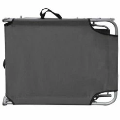 VidaXL Chaise longue pliable avec auvent Acier Gris 12 VidaXL Chaise longue pliable avec auvent Acier Gris -Bains de soleil Soldes image 5 44291