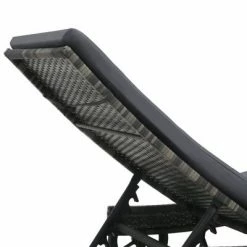 VidaXL Chaise longue avec roues et coussin Résine tressée Anthracite 12 VidaXL Chaise longue avec roues et coussin Résine tressée Anthracite -Bains de soleil Soldes image 5 47753