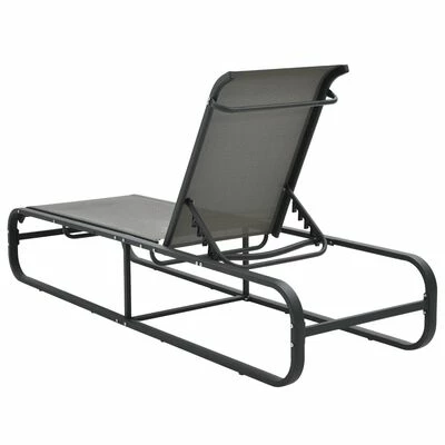 VidaXL Chaise longue Aluminium et textilène 7 VidaXL Chaise longue Aluminium et textilène – Image 5
