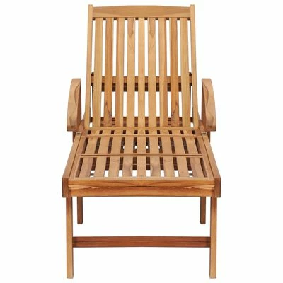 VidaXL Chaise longue avec table Bois de teck solide 7 VidaXL Chaise longue avec table Bois de teck solide – Image 5