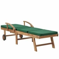 VidaXL Chaises longues avec coussins 2 pcs Bois de teck solide Vert 13 VidaXL Chaises longues avec coussins 2 pcs Bois de teck solide Vert -Bains de soleil Soldes image 6 3054635