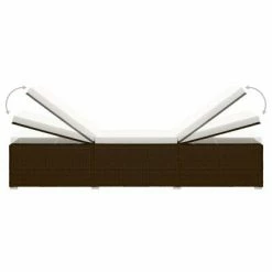 VidaXL Chaise longue de jardin table à thé 3pcs Résine tressée Marron 13 VidaXL Chaise longue de jardin table à thé 3pcs Résine tressée Marron -Bains de soleil Soldes image 6 3057663