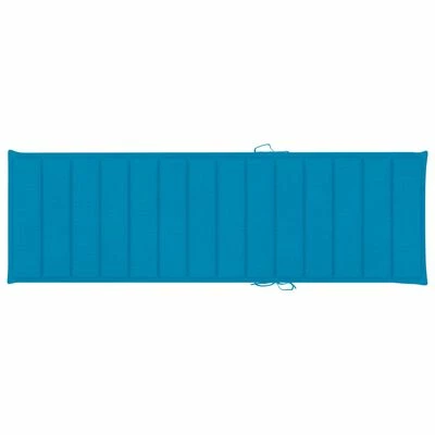 VidaXL Chaise longue avec coussin bleu Bois de pin imprégné 8 VidaXL Chaise longue avec coussin bleu Bois de pin imprégné – Image 6