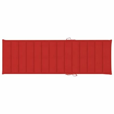 VidaXL Chaise longue avec coussin rouge Bois de pin imprégné 8 VidaXL Chaise longue avec coussin rouge Bois de pin imprégné – Image 6