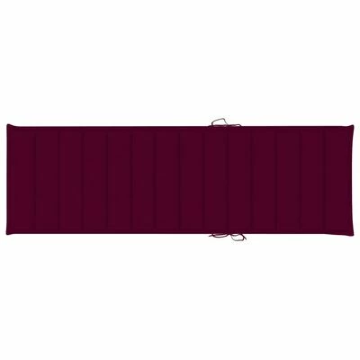 VidaXL Chaise longue avec coussin bordeaux Bois de pin imprégné 8 VidaXL Chaise longue avec coussin bordeaux Bois de pin imprégné – Image 6