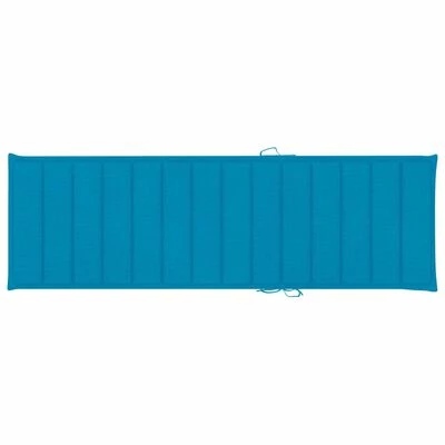 VidaXL Chaise longue avec coussin bleu Bois de pin imprégné 8 VidaXL Chaise longue avec coussin bleu Bois de pin imprégné – Image 6