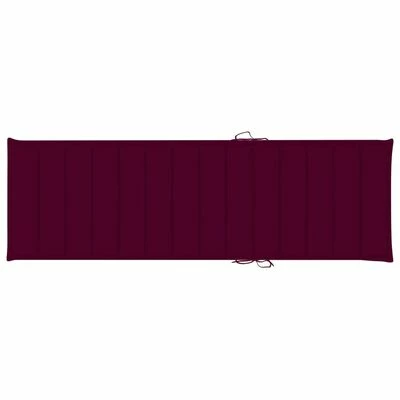 VidaXL Chaise longue avec coussin bordeaux Bois de pin imprégné 8 VidaXL Chaise longue avec coussin bordeaux Bois de pin imprégné – Image 6