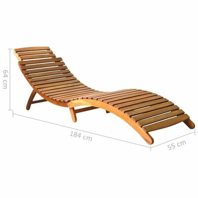 VidaXL Chaises longues 2 pcs Bois d'acacia solide 8 VidaXL Chaises longues 2 pcs Bois d'acacia solide – Image 6