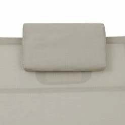 VidaXL Chaise longue Aluminium textilène Crème -Bains de soleil Soldes image 6 310502