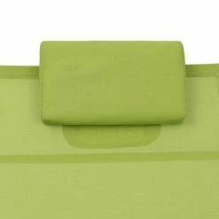 VidaXL Chaise longue Aluminium textilène Vert 13 VidaXL Chaise longue Aluminium textilène Vert -Bains de soleil Soldes image 6 310504