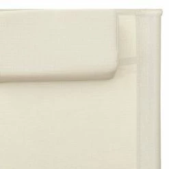VidaXL Chaise longue Textilène Crème et gris 13 VidaXL Chaise longue Textilène Crème et gris -Bains de soleil Soldes image 6 310514