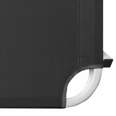 VidaXL Chaise longue Aluminium et textilène Noir 8 VidaXL Chaise longue Aluminium et textilène Noir – Image 6