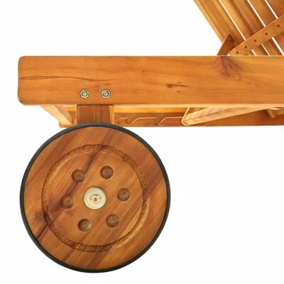 VidaXL Chaise longue Bois d'acacia solide 8 VidaXL Chaise longue Bois d'acacia solide – Image 6