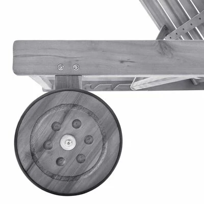 VidaXL Chaise longue Bois d'acacia solide 8 VidaXL Chaise longue Bois d'acacia solide – Image 6