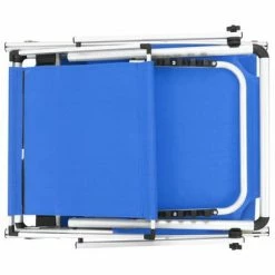 VidaXL Chaises longues pliables et toit 2 pcs Aluminium textilène Bleu 13 VidaXL Chaises longues pliables et toit 2 pcs Aluminium textilène Bleu -Bains de soleil Soldes image 6 312457