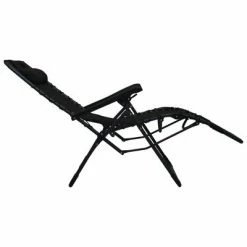 VidaXL Chaises pliables de terrasse 2 pcs Noir Textilène -Bains de soleil Soldes image 6 312463